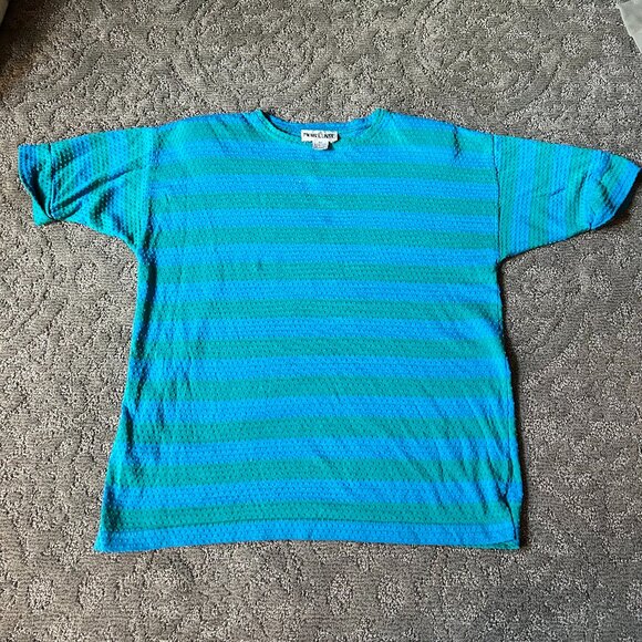 Stripped T-Shirt with Should Pads - Picture 1 of 2